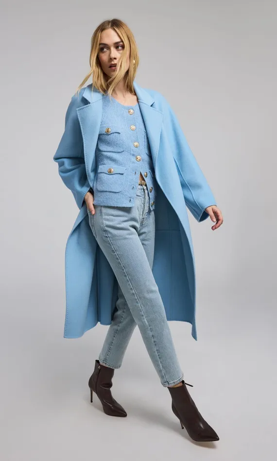 Women Generation Love Clothing Outerwear Grayson Wool Coat Blue Jay