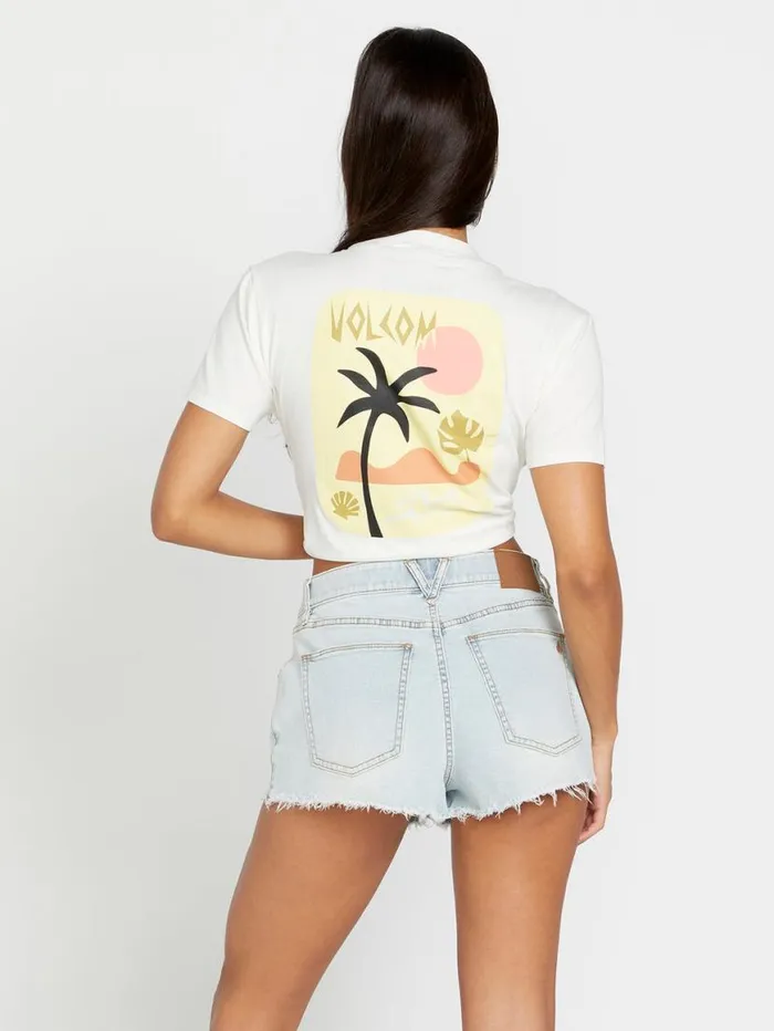 1991 Stoned Shorts 8211 Allover Stone Light Womens Volcom Bottoms