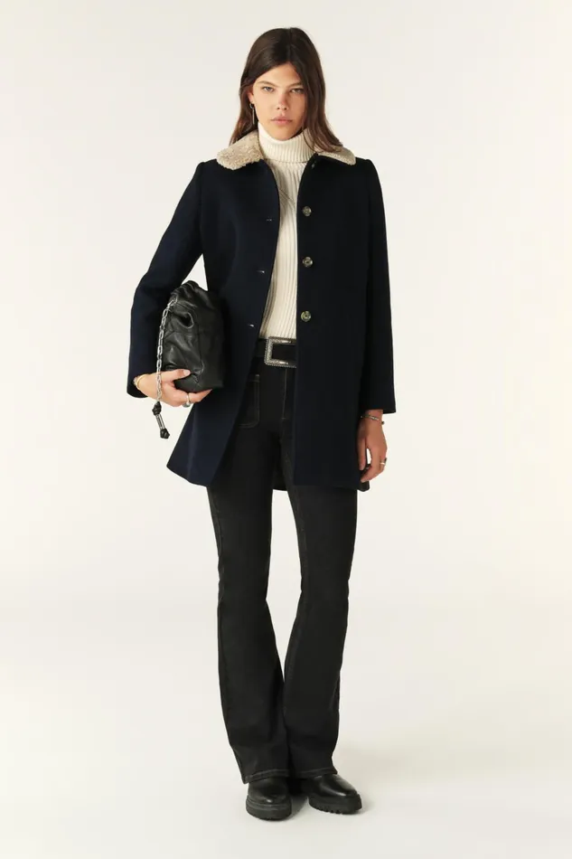 34Length Coat Tolling Blue Women Baandsh Jackets and Coats