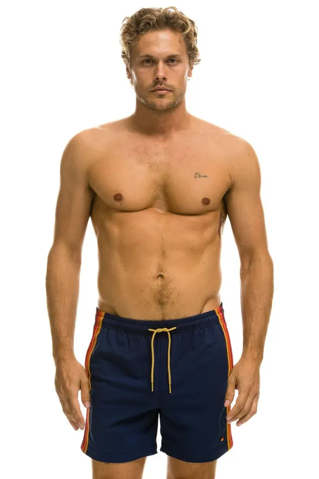 5 Stripe Flex Shorts 8211 Navy Men Aviator Nation Shorts