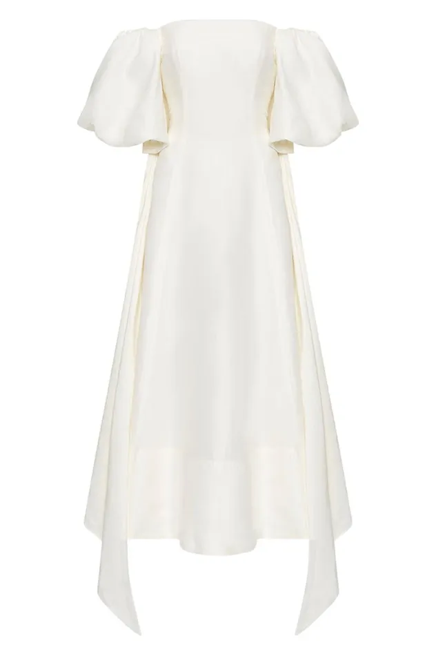 Aje Dresses Incarnation Midi Dress Ivory 8211 Women Aje Dresses Incarnation Midi Dress Ivory 8211 Women