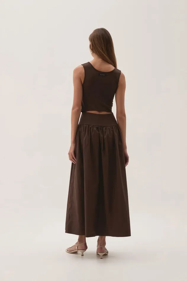 Aje Dresses Myra Reversible Midi Dress Chocolate 8211 Women Aje Dresses Myra Reversible Midi Dress Chocolate 8211 Women