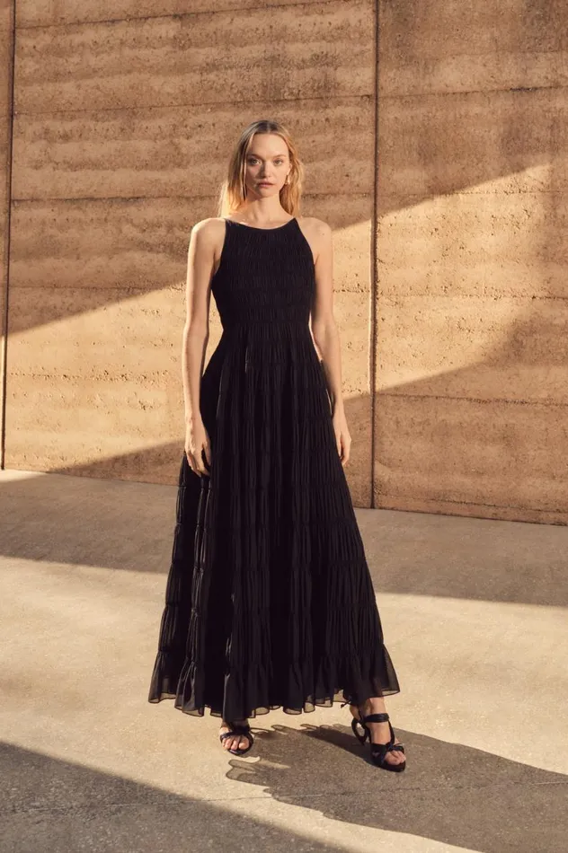 Aje Dresses Rosewood Ruched Maxi Dress Black 8211 Women