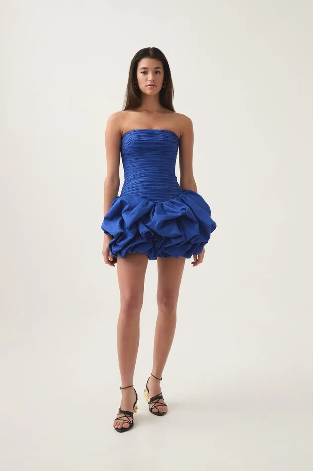 Aje Dresses Violette Bubble Hem Mini Dress Cobalt 8211 Women Aje Dresses Violette Bubble Hem Mini Dress Cobalt 8211 Women