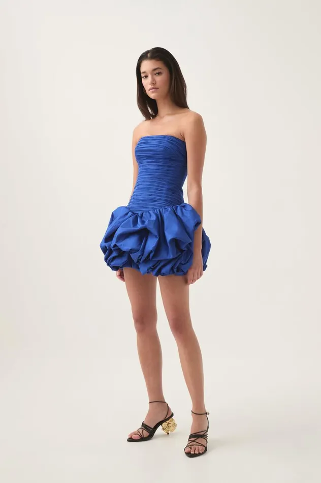 Aje Dresses Violette Bubble Hem Mini Dress Cobalt 8211 Women Aje Dresses Violette Bubble Hem Mini Dress Cobalt 8211 Women