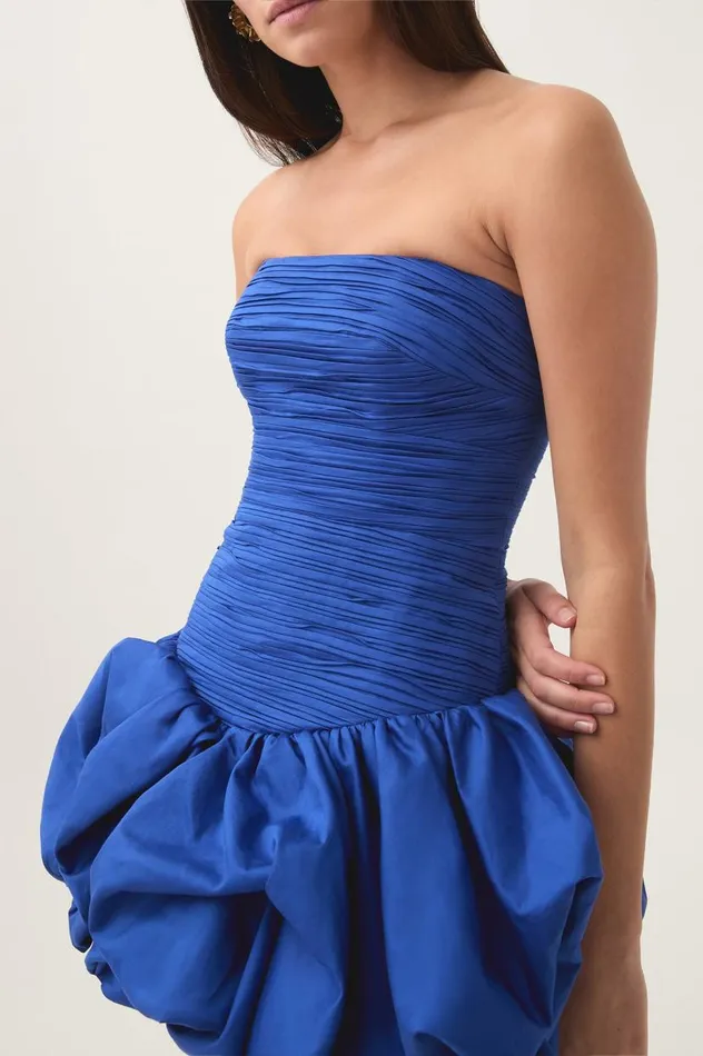Aje Dresses Violette Bubble Hem Mini Dress Cobalt 8211 Women Aje Dresses Violette Bubble Hem Mini Dress Cobalt 8211 Women