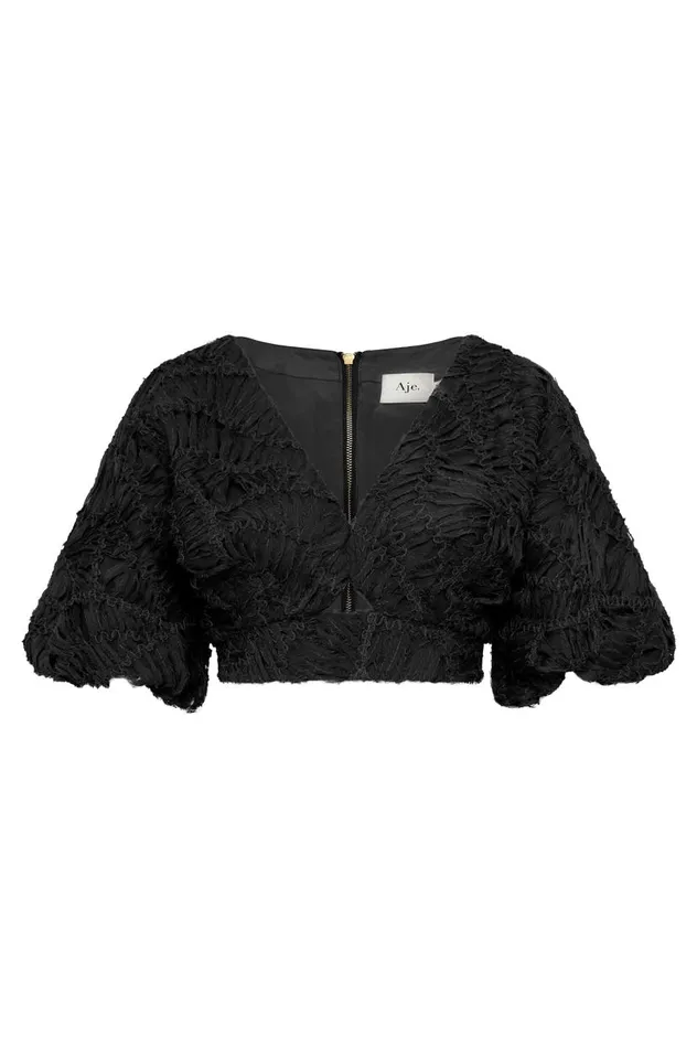 Aje Matching Sets Florential Textured Top Black 8211 Women Aje Matching Sets Florential Textured Top Black 8211 Women