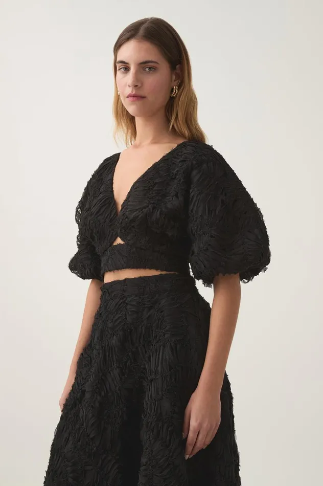 Aje Matching Sets Florential Textured Top Black 8211 Women Aje Matching Sets Florential Textured Top Black 8211 Women