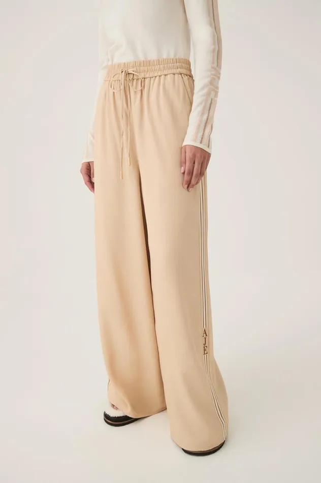 Aje Pants Enfilade Logo Pant Ecru Beige 8211 Women Aje Pants Enfilade Logo Pant Ecru Beige 8211 Women