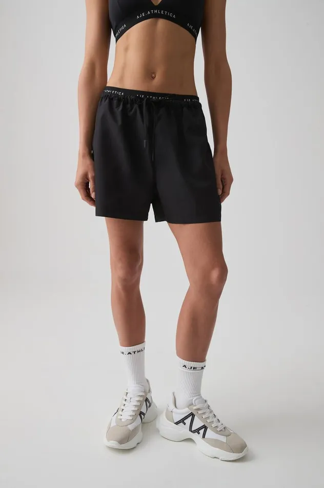 Aje Shorts Double Waist Logo Short 644 Black 8211 Women Aje Shorts Double Waist Logo Short 644 Black 8211 Women
