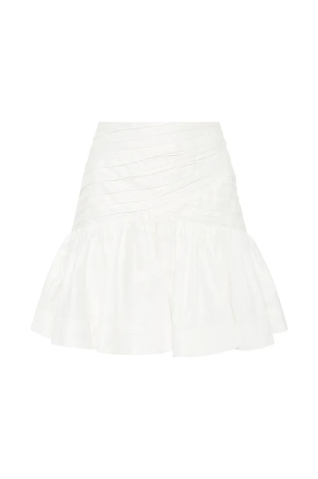 Aje Skirts Carrie Ruched Mini Skirt Ivory 8211 Women Aje Skirts Carrie Ruched Mini Skirt Ivory 8211 Women