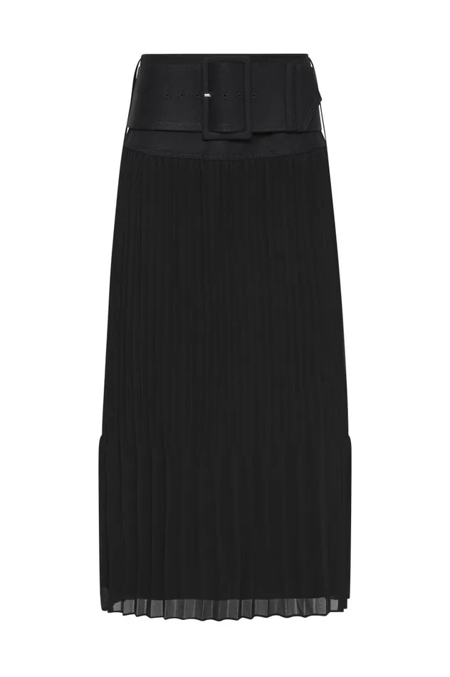 Aje Skirts Cathedra Belted Midi Skirt Black 8211 Women Aje Skirts Cathedra Belted Midi Skirt Black 8211 Women