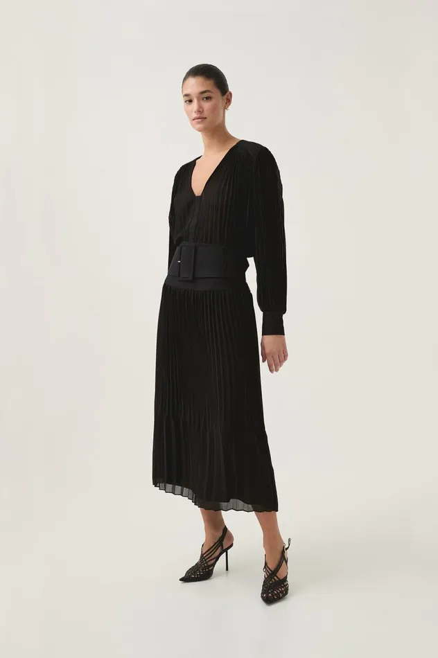 Aje Skirts Cathedra Belted Midi Skirt Black 8211 Women Aje Skirts Cathedra Belted Midi Skirt Black 8211 Women