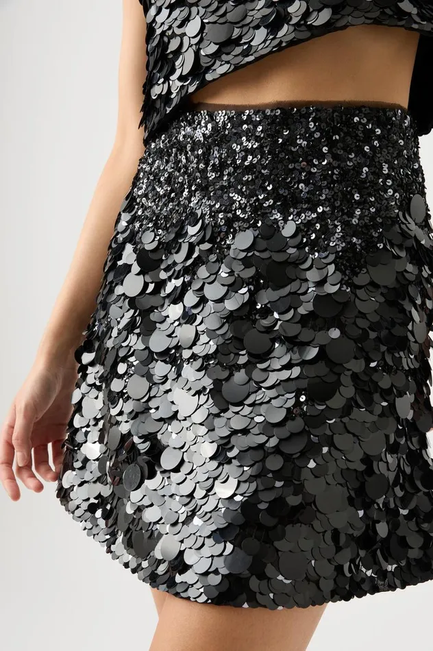 Aje Skirts Cherie Sequin Mini Skirt Black 8211 Women Aje Skirts Cherie Sequin Mini Skirt Black 8211 Women