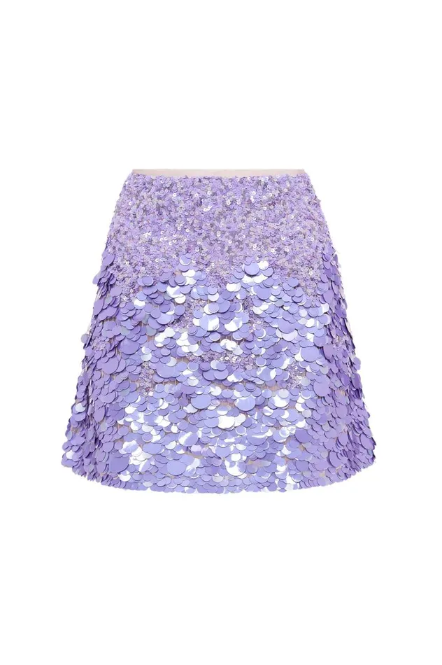 Aje Skirts Cherie Sequin Mini Skirt Lilac 8211 Women Aje Skirts Cherie Sequin Mini Skirt Lilac 8211 Women