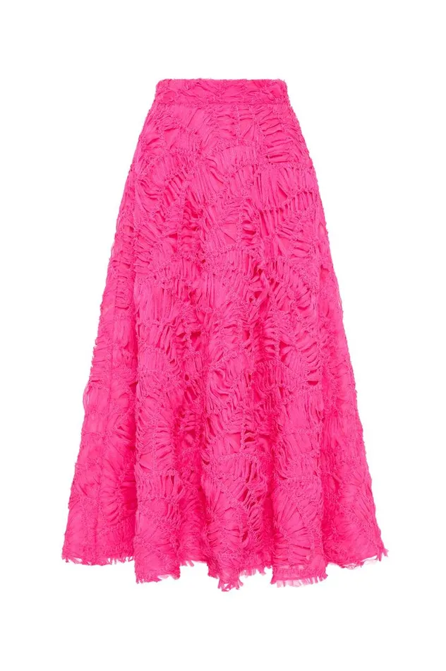 Aje Skirts Florential Textured Midi Skirt Azalea Pink 8211 Women Aje Skirts Florential Textured Midi Skirt Azalea Pink 8211 Women