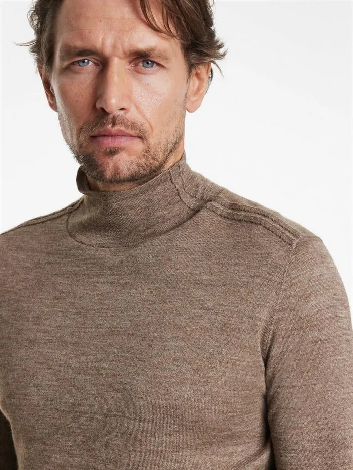 ALONTE MOCK NECK Espresso Men John Varvatos Sweaters