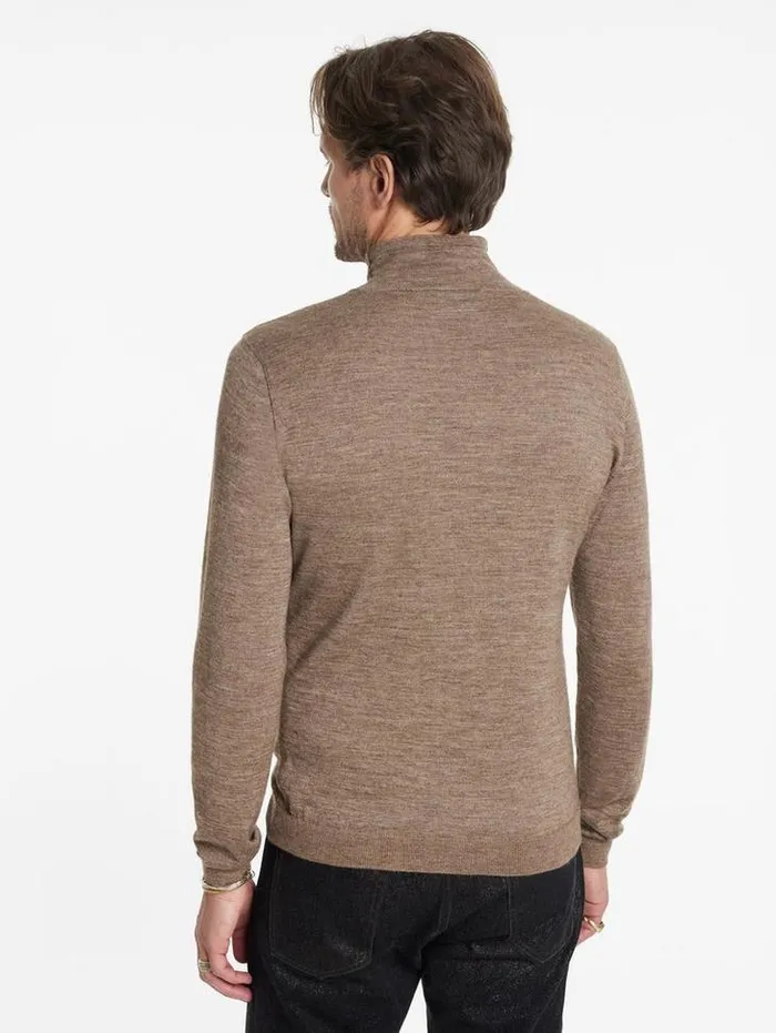 ALONTE MOCK NECK Espresso Men John Varvatos Sweaters