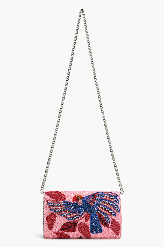 America and Beyond Clutches Women Parrot Palette Foliage Clutch