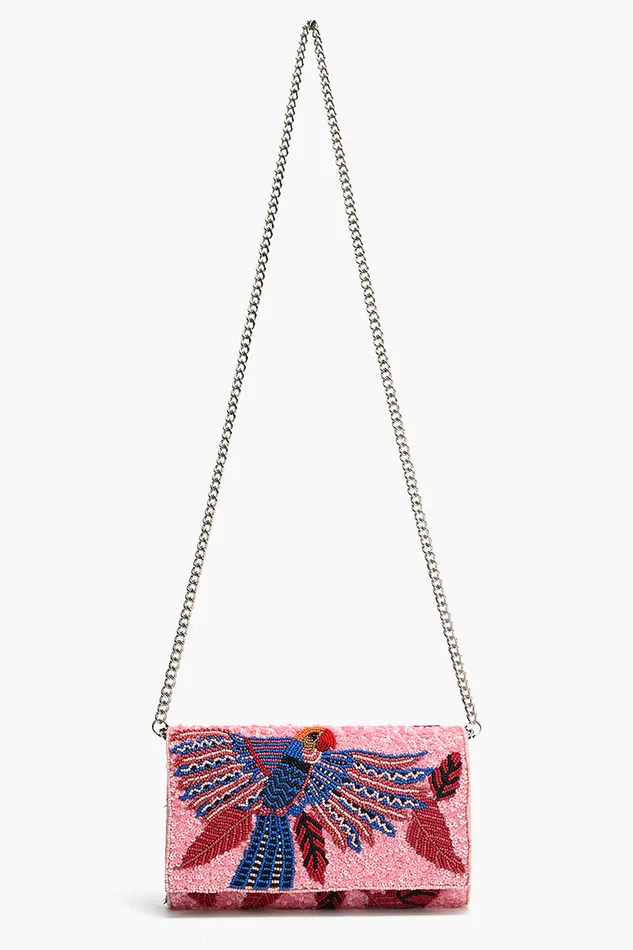 America and Beyond Clutches Women Parrot Palette Foliage Clutch