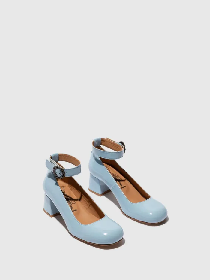 Ankle Strap Shoes SAZI082FLY SKY BLUE Women Fly London Shoes