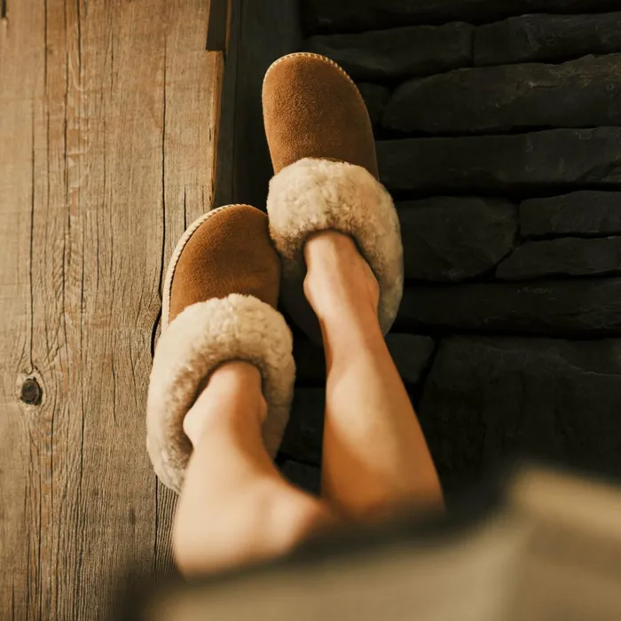 Arch Support Women Olukai Kui SlipOn Slippers 8211 Tan Bone