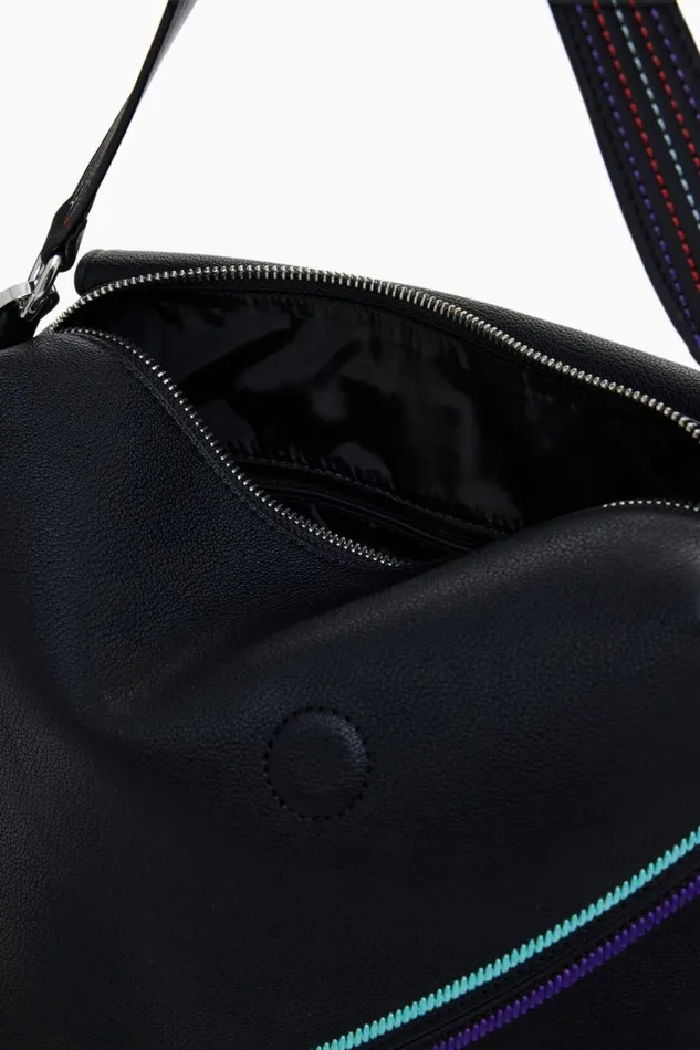 Backpacks Women Desigual Mini Backpack With Stripes Black