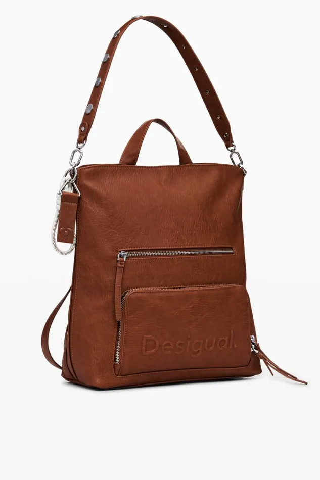 Backpacks Women Desigual S Logo Backpack Brown