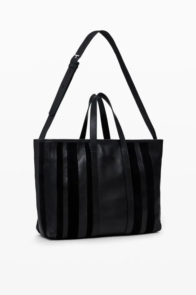 Bags Women Desigual Leather Shopper Bag Black