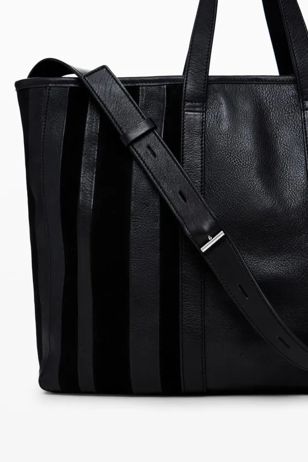 Bags Women Desigual Leather Shopper Bag Black