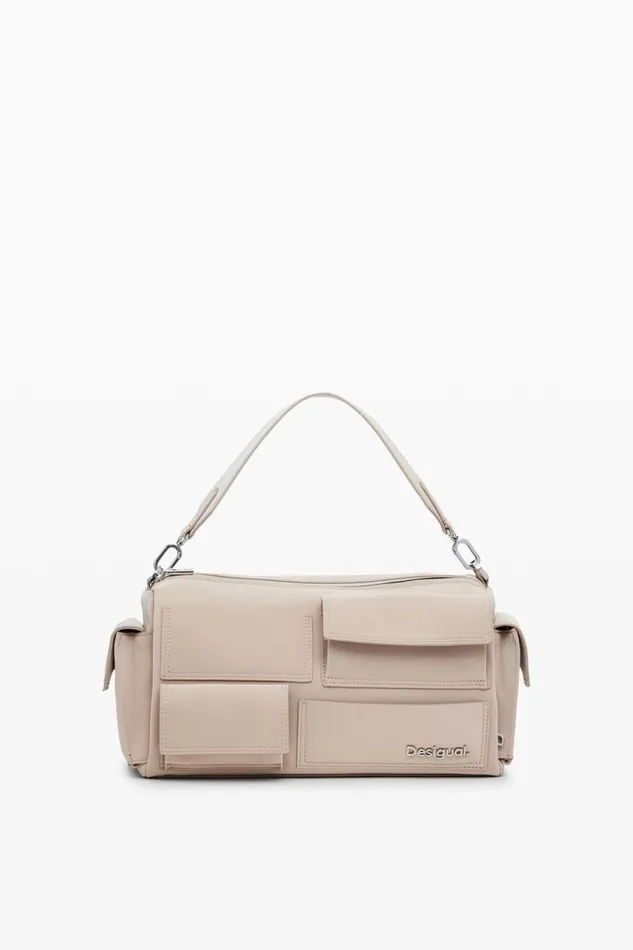 Bags Women Desigual Multipocket Baguette Bag White