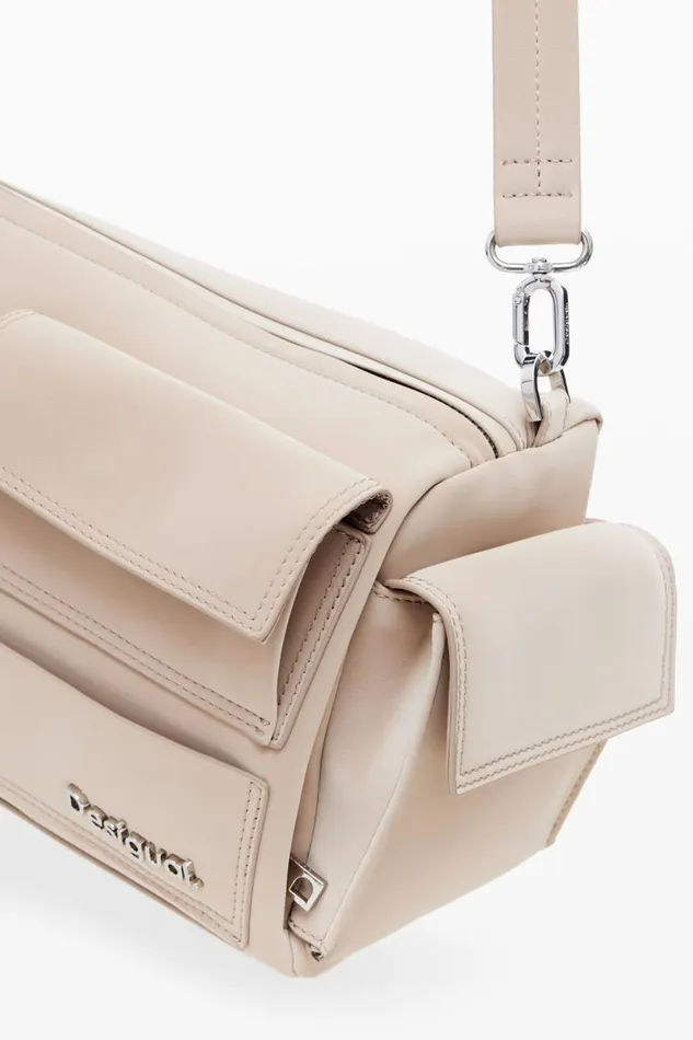 Bags Women Desigual Multipocket Baguette Bag White