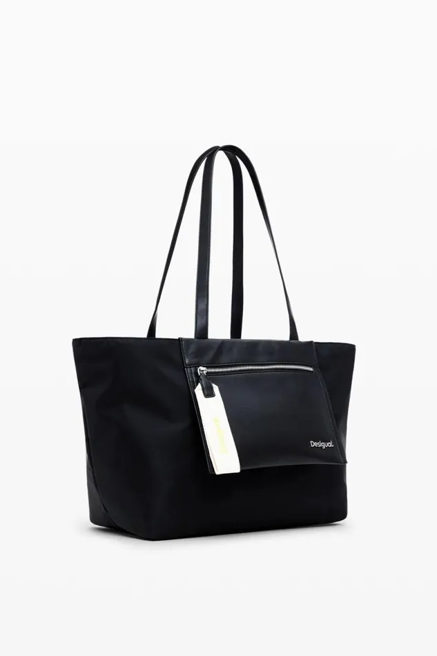 Bags Women Desigual Shopper Bag With Pocket Black