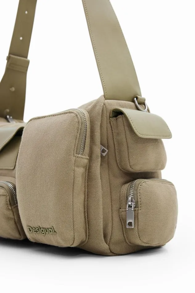 Bags Women Desigual XL Canvas Pockets Bag Green