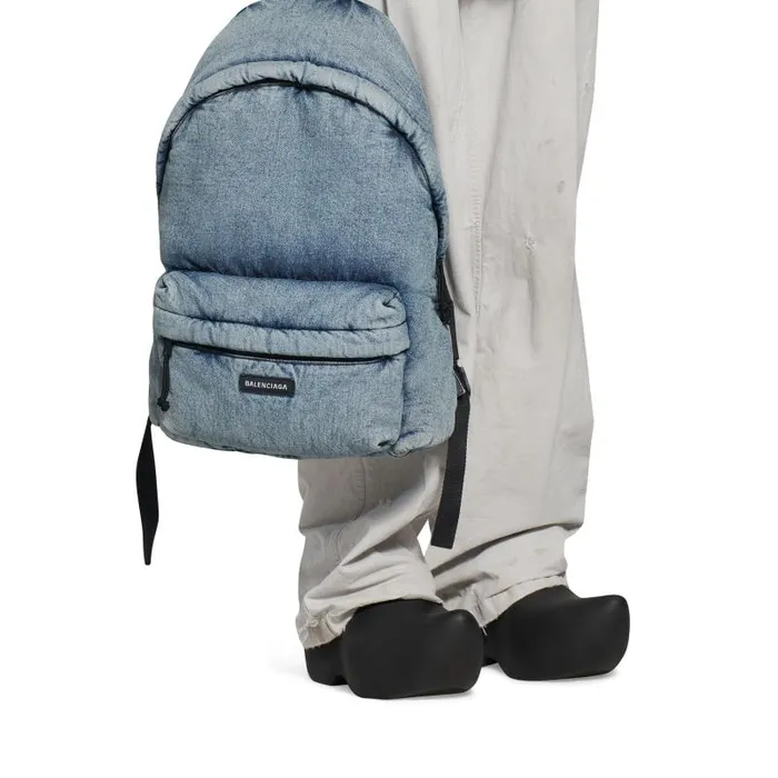 Balenciaga Backpacks Men Men039s Explorer Backpack Denim In Faded Blue Faded Blue