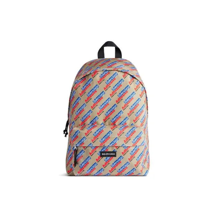 Balenciaga Backpacks Men Men039s Explorer Backpack In Beigeredblue Beigeredblue Balenciaga Backpacks Men Men039s Explorer Backpack In Beigeredblue Beigeredblue