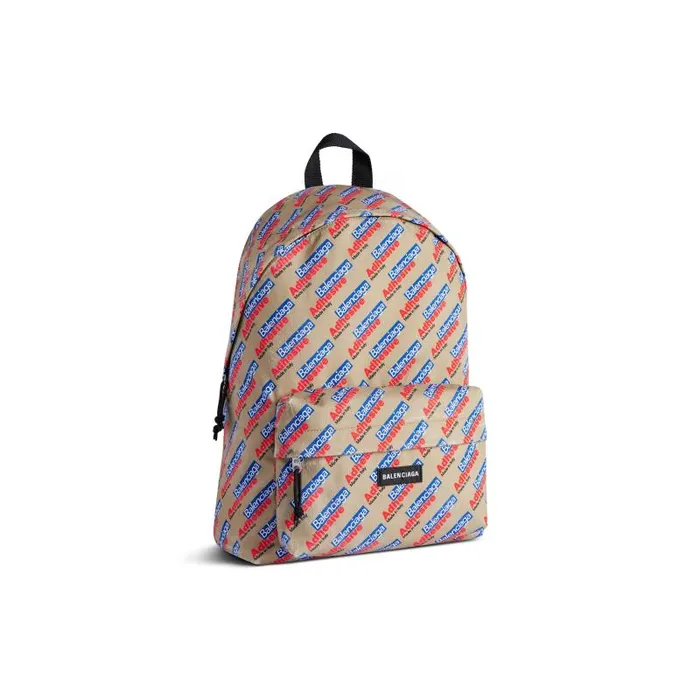 Balenciaga Backpacks Men Men039s Explorer Backpack In Beigeredblue Beigeredblue Balenciaga Backpacks Men Men039s Explorer Backpack In Beigeredblue Beigeredblue