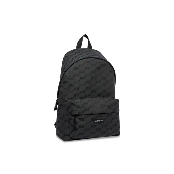 Balenciaga Backpacks Men Men039s Signature Medium Backpack Bb Monogram Jacquard Canvas In Black Black Balenciaga Backpacks Men Men039s Signature Medium Backpack Bb Monogram Jacquard Canvas In Black Black