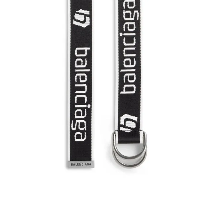 Balenciaga Belts Men Men039s D Ring Belt In Blackwhite Blackwhite