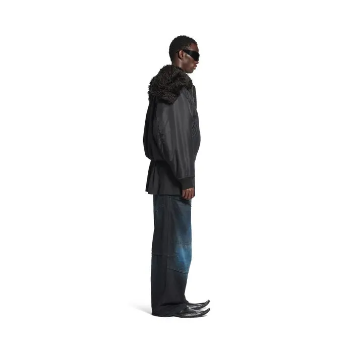 Balenciaga Coats and Jackets Men Men039s Hooded Bomber In Black Black