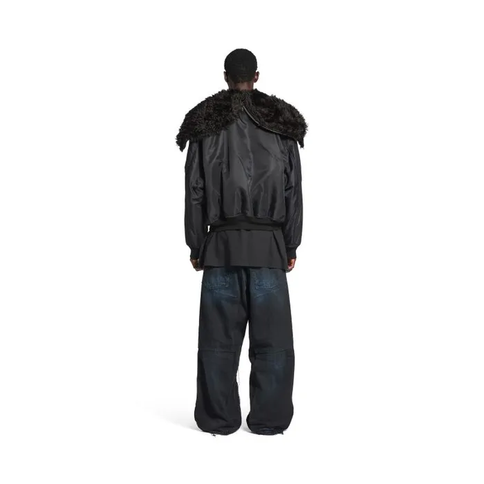 Balenciaga Coats and Jackets Men Men039s Hooded Bomber In Black Black