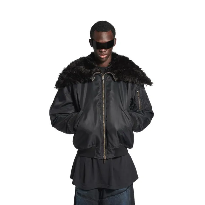 Balenciaga Coats and Jackets Men Men039s Hooded Bomber In Black Black