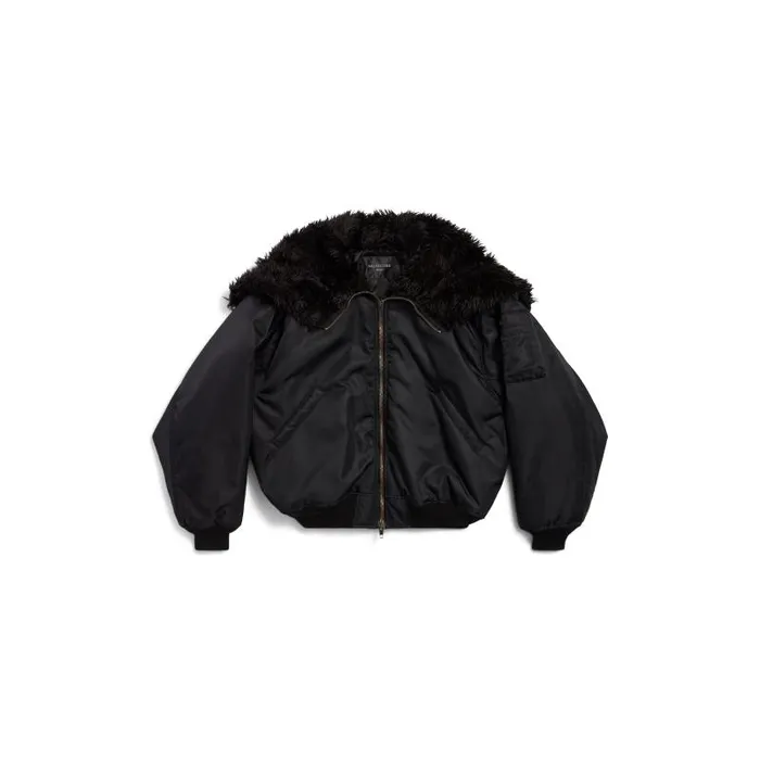 Balenciaga Coats and Jackets Men Men039s Hooded Bomber In Black Black