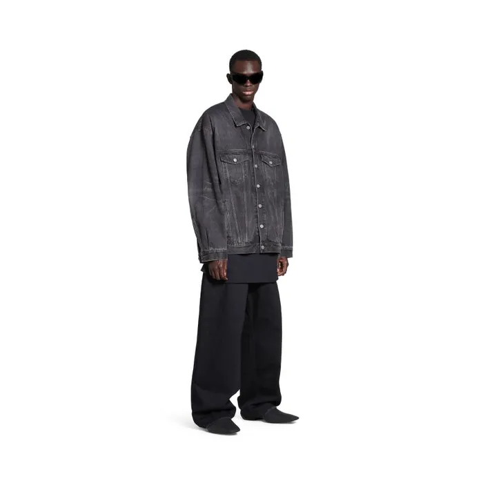 Balenciaga Coats and Jackets WomenMen Oversized Jacket In Black Black