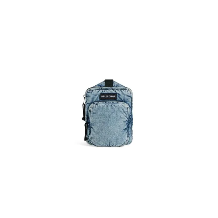 Balenciaga Crossbodies and Messengers Men Men039s Explorer Crossbody Messenger Bag Denim In Faded Blue Faded Blue Balenciaga Crossbodies and Messengers Men Men039s Explorer Crossbody Messenger Bag Denim In Faded Blue Faded Blue
