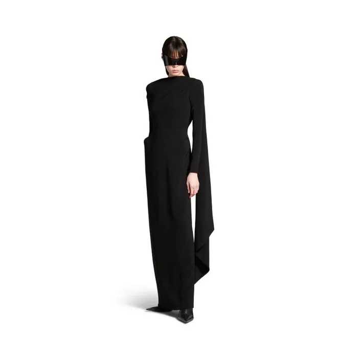 Balenciaga Dresses and Skirts Women Women039s Cape Gown In Black Black