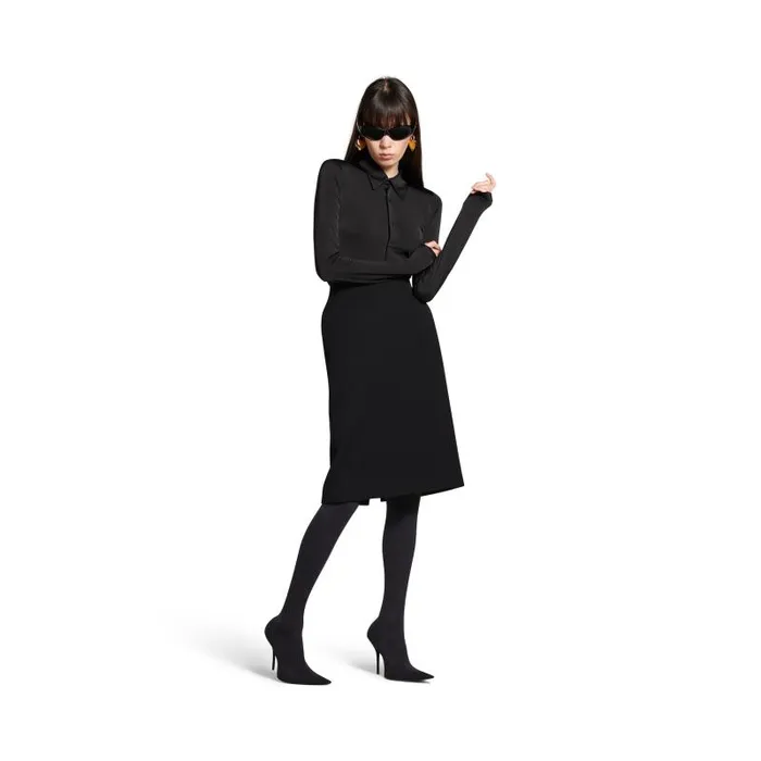 Balenciaga Dresses and Skirts Women Women039s Hourglass Midi Skirt In Black Black Balenciaga Dresses and Skirts Women Women039s Hourglass Midi Skirt In Black Black