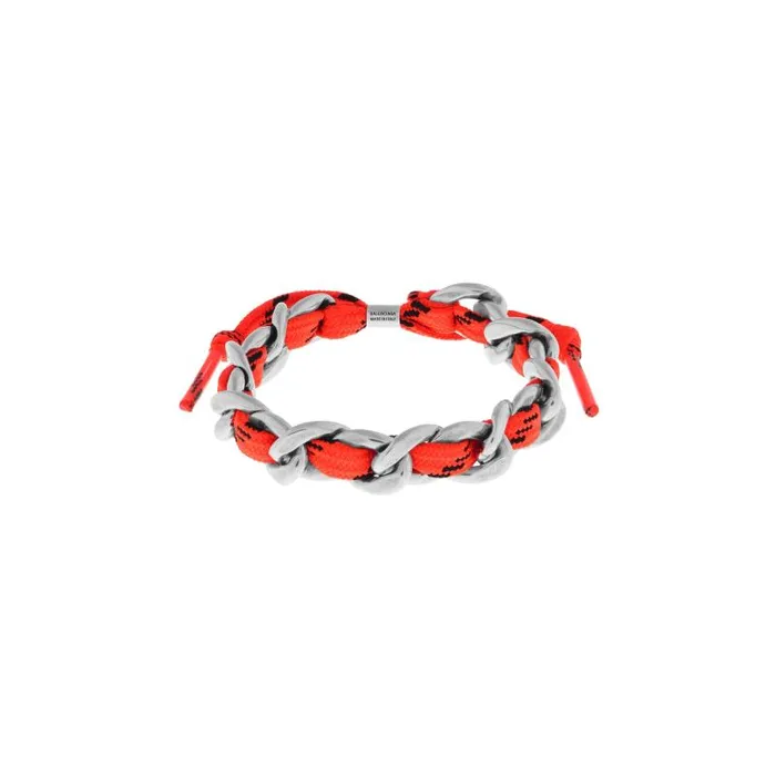 Balenciaga Jewelry WomenMen Malibu Gourmette Bracelet In Antique Silverneon Orange Antique Silverneon Orange Balenciaga Jewelry WomenMen Malibu Gourmette Bracelet In Antique Silverneon Orange Antique Silverneon Orange