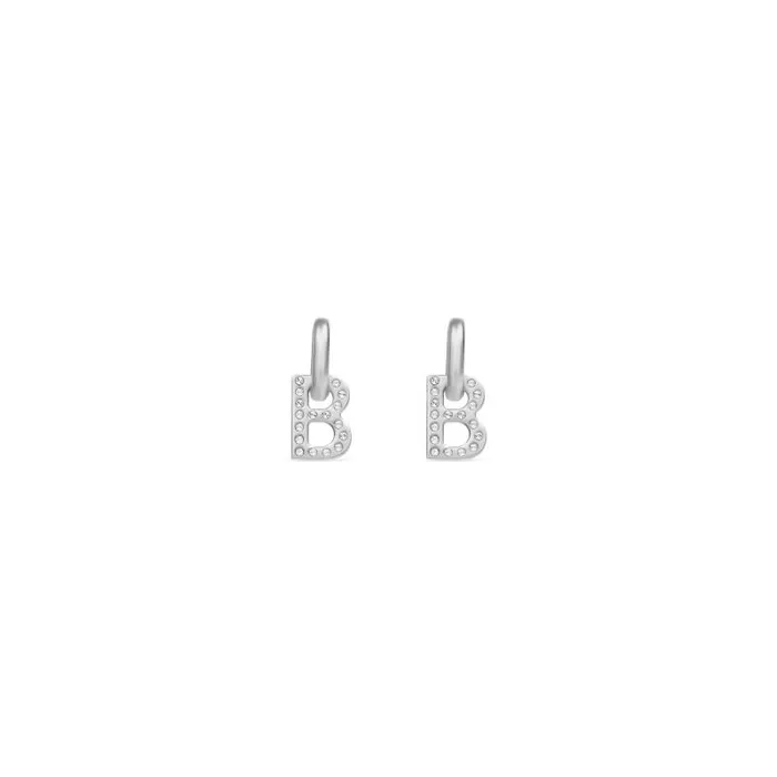 Balenciaga Jewelry Women Women039s B Chain Xs Earrings In Silver Silver