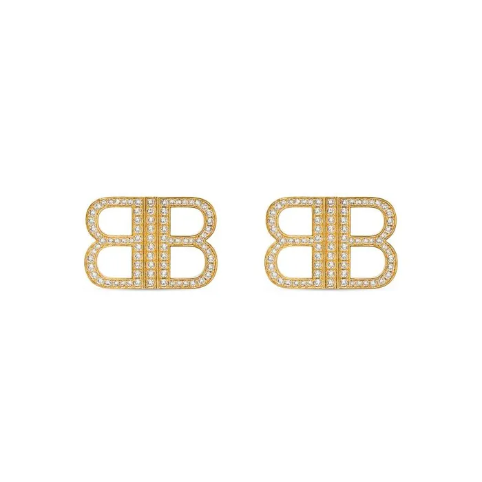 Balenciaga Jewelry Women Women039s Bb 20 Earrings In Gold Gold